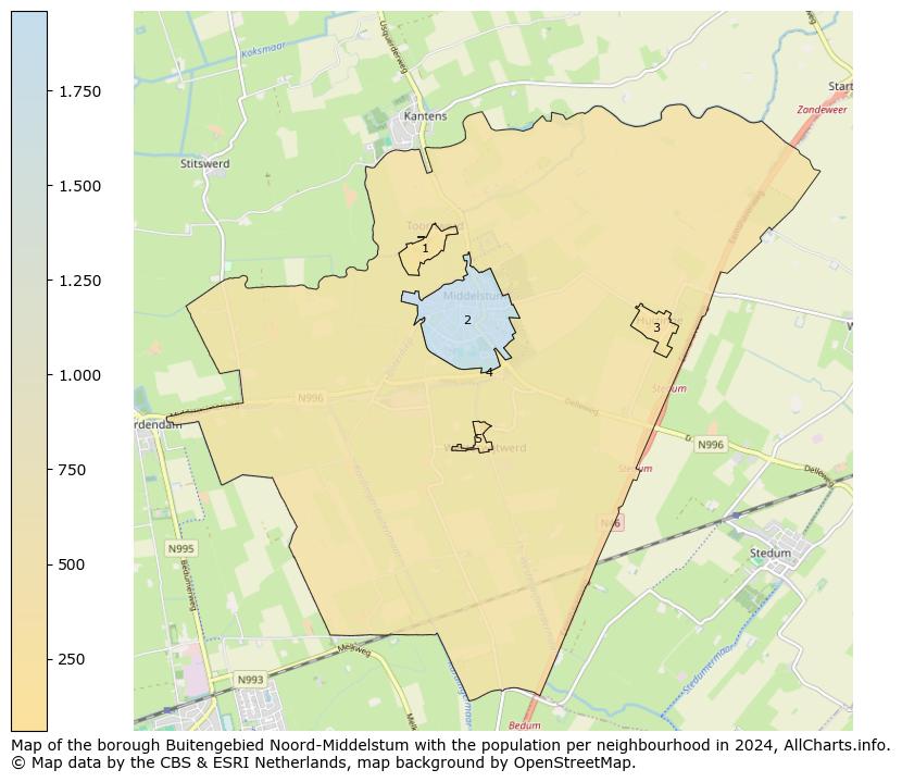 Image of the borough Buitengebied Noord-Middelstum at the map. This image is used as introduction to this page. This page shows a lot of information about the population in the borough Buitengebied Noord-Middelstum (such as the distribution by age groups of the residents, the composition of households, whether inhabitants are natives or Dutch with an immigration background, data about the houses (numbers, types, price development, use, type of property, ...) and more (car ownership, energy consumption, ...) based on open data from the Dutch Central Bureau of Statistics and various other sources!