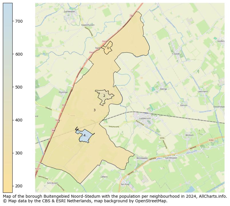 Image of the borough Buitengebied Noord-Stedum at the map. This image is used as introduction to this page. This page shows a lot of information about the population in the borough Buitengebied Noord-Stedum (such as the distribution by age groups of the residents, the composition of households, whether inhabitants are natives or Dutch with an immigration background, data about the houses (numbers, types, price development, use, type of property, ...) and more (car ownership, energy consumption, ...) based on open data from the Dutch Central Bureau of Statistics and various other sources!