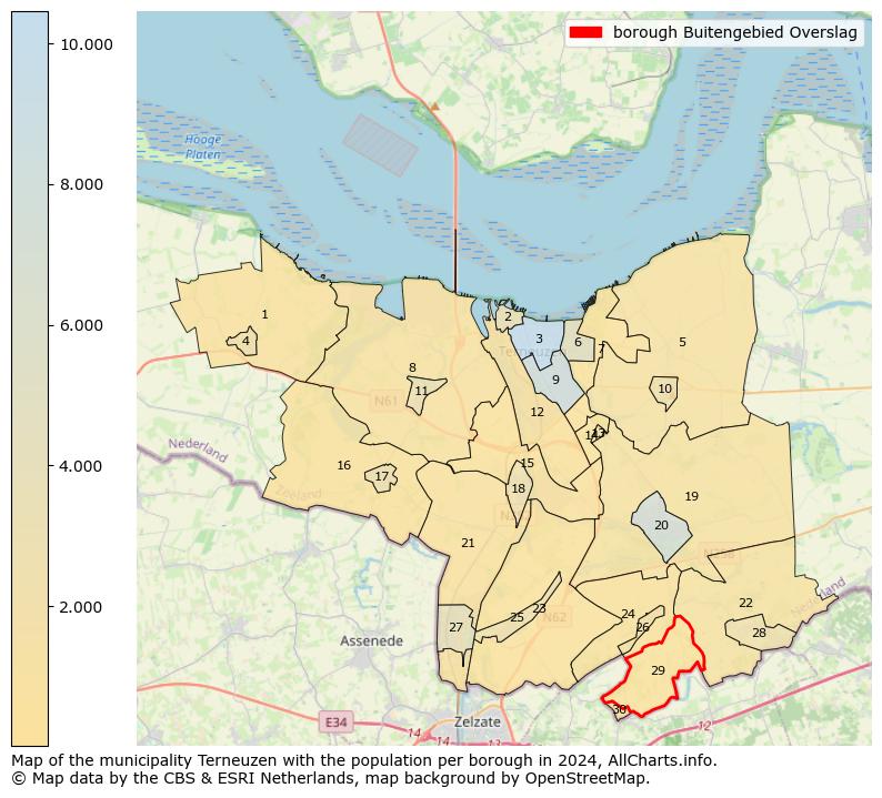 Image of the borough Buitengebied Overslag at the map. This image is used as introduction to this page. This page shows a lot of information about the population in the borough Buitengebied Overslag (such as the distribution by age groups of the residents, the composition of households, whether inhabitants are natives or Dutch with an immigration background, data about the houses (numbers, types, price development, use, type of property, ...) and more (car ownership, energy consumption, ...) based on open data from the Dutch Central Bureau of Statistics and various other sources!