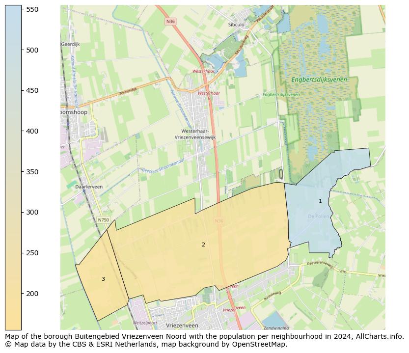 Image of the borough Buitengebied Vriezenveen Noord at the map. This image is used as introduction to this page. This page shows a lot of information about the population in the borough Buitengebied Vriezenveen Noord (such as the distribution by age groups of the residents, the composition of households, whether inhabitants are natives or Dutch with an immigration background, data about the houses (numbers, types, price development, use, type of property, ...) and more (car ownership, energy consumption, ...) based on open data from the Dutch Central Bureau of Statistics and various other sources!