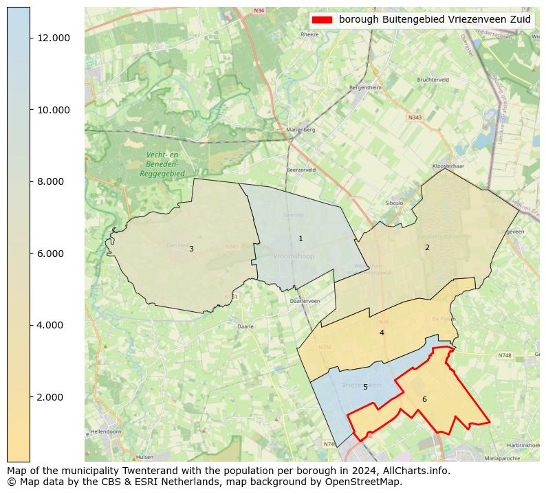 Image of the borough Buitengebied Vriezenveen Zuid at the map. This image is used as introduction to this page. This page shows a lot of information about the population in the borough Buitengebied Vriezenveen Zuid (such as the distribution by age groups of the residents, the composition of households, whether inhabitants are natives or Dutch with an immigration background, data about the houses (numbers, types, price development, use, type of property, ...) and more (car ownership, energy consumption, ...) based on open data from the Dutch Central Bureau of Statistics and various other sources!