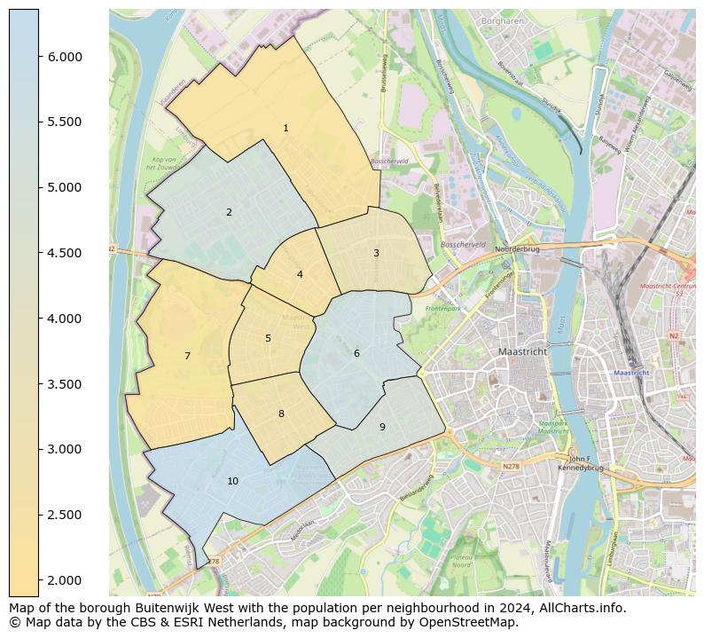 Image of the borough Buitenwijk West at the map. This image is used as introduction to this page. This page shows a lot of information about the population in the borough Buitenwijk West (such as the distribution by age groups of the residents, the composition of households, whether inhabitants are natives or Dutch with an immigration background, data about the houses (numbers, types, price development, use, type of property, ...) and more (car ownership, energy consumption, ...) based on open data from the Dutch Central Bureau of Statistics and various other sources!