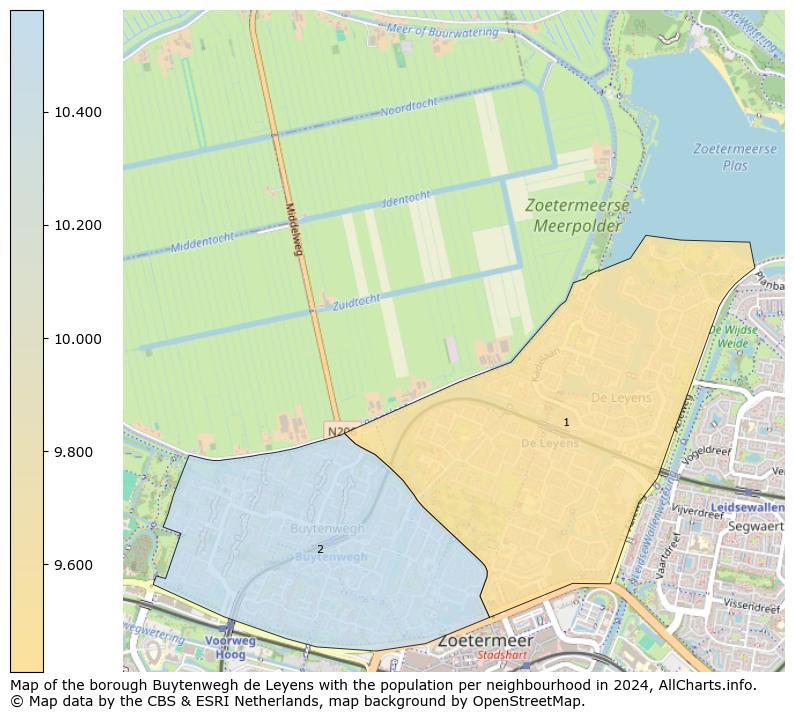 Image of the borough Buytenwegh de Leyens at the map. This image is used as introduction to this page. This page shows a lot of information about the population in the borough Buytenwegh de Leyens (such as the distribution by age groups of the residents, the composition of households, whether inhabitants are natives or Dutch with an immigration background, data about the houses (numbers, types, price development, use, type of property, ...) and more (car ownership, energy consumption, ...) based on open data from the Dutch Central Bureau of Statistics and various other sources!