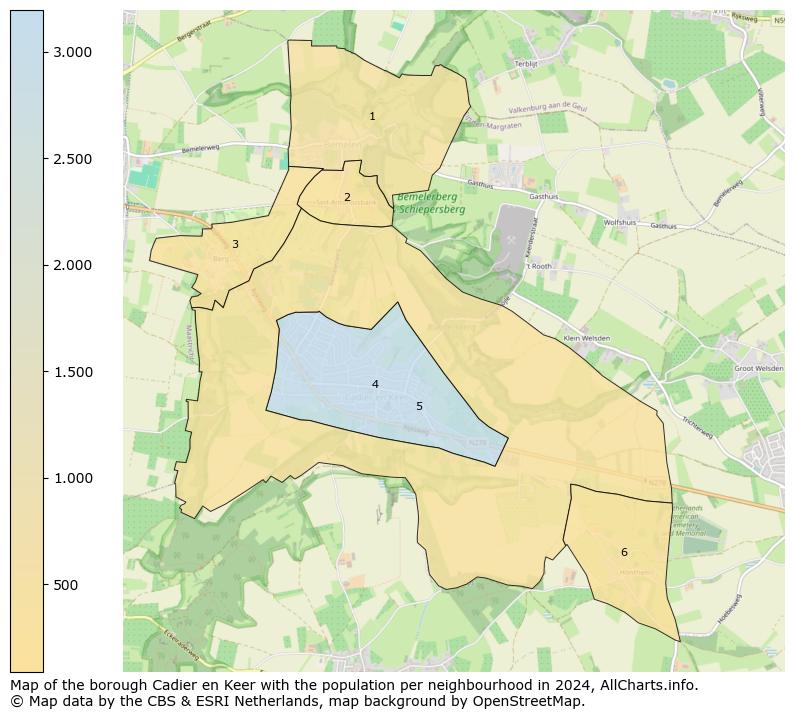 Image of the borough Cadier en Keer at the map. This image is used as introduction to this page. This page shows a lot of information about the population in the borough Cadier en Keer (such as the distribution by age groups of the residents, the composition of households, whether inhabitants are natives or Dutch with an immigration background, data about the houses (numbers, types, price development, use, type of property, ...) and more (car ownership, energy consumption, ...) based on open data from the Dutch Central Bureau of Statistics and various other sources!