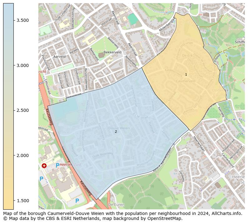 Image of the borough Caumerveld-Douve Weien at the map. This image is used as introduction to this page. This page shows a lot of information about the population in the borough Caumerveld-Douve Weien (such as the distribution by age groups of the residents, the composition of households, whether inhabitants are natives or Dutch with an immigration background, data about the houses (numbers, types, price development, use, type of property, ...) and more (car ownership, energy consumption, ...) based on open data from the Dutch Central Bureau of Statistics and various other sources!