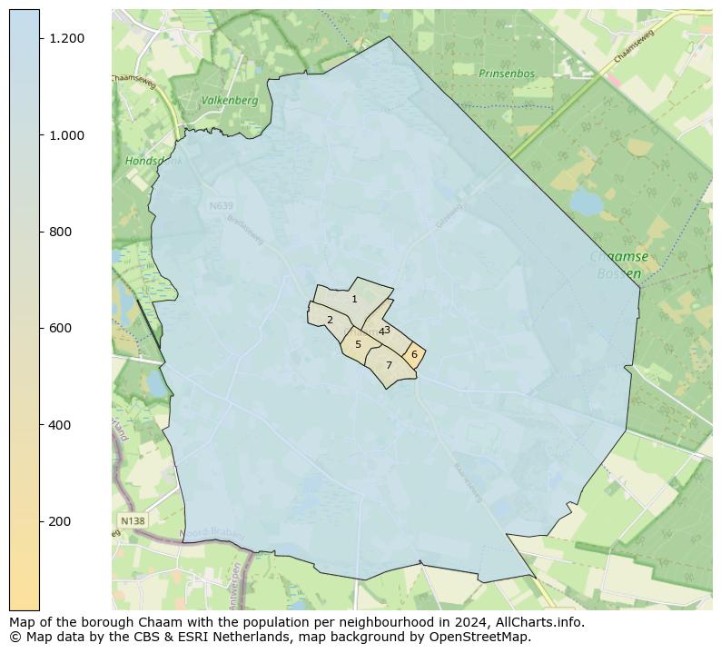 Image of the borough Chaam at the map. This image is used as introduction to this page. This page shows a lot of information about the population in the borough Chaam (such as the distribution by age groups of the residents, the composition of households, whether inhabitants are natives or Dutch with an immigration background, data about the houses (numbers, types, price development, use, type of property, ...) and more (car ownership, energy consumption, ...) based on open data from the Dutch Central Bureau of Statistics and various other sources!