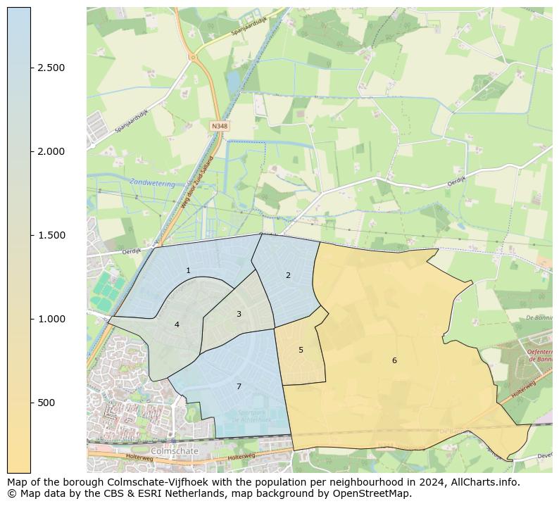 Image of the borough Colmschate-Vijfhoek at the map. This image is used as introduction to this page. This page shows a lot of information about the population in the borough Colmschate-Vijfhoek (such as the distribution by age groups of the residents, the composition of households, whether inhabitants are natives or Dutch with an immigration background, data about the houses (numbers, types, price development, use, type of property, ...) and more (car ownership, energy consumption, ...) based on open data from the Dutch Central Bureau of Statistics and various other sources!