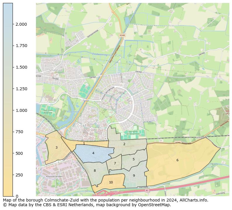 Image of the borough Colmschate-Zuid at the map. This image is used as introduction to this page. This page shows a lot of information about the population in the borough Colmschate-Zuid (such as the distribution by age groups of the residents, the composition of households, whether inhabitants are natives or Dutch with an immigration background, data about the houses (numbers, types, price development, use, type of property, ...) and more (car ownership, energy consumption, ...) based on open data from the Dutch Central Bureau of Statistics and various other sources!