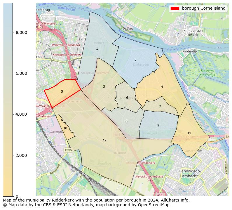 Image of the borough Cornelisland at the map. This image is used as introduction to this page. This page shows a lot of information about the population in the borough Cornelisland (such as the distribution by age groups of the residents, the composition of households, whether inhabitants are natives or Dutch with an immigration background, data about the houses (numbers, types, price development, use, type of property, ...) and more (car ownership, energy consumption, ...) based on open data from the Dutch Central Bureau of Statistics and various other sources!