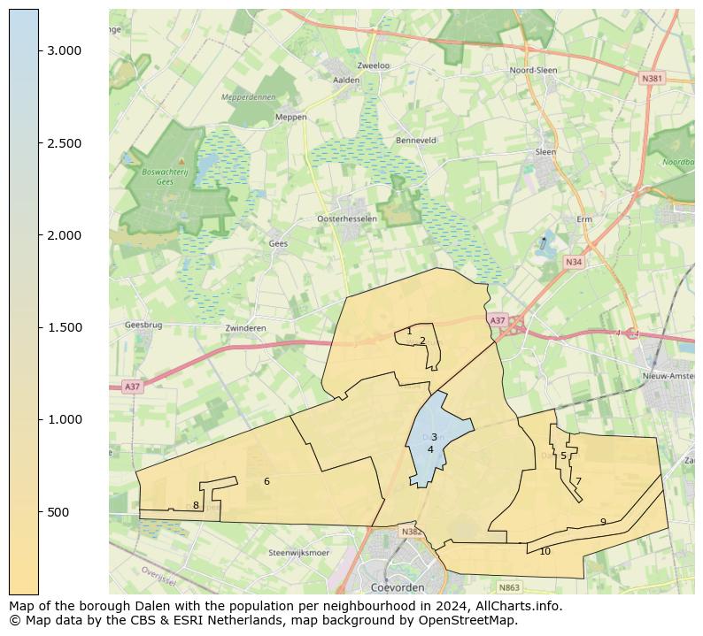 Image of the borough Dalen at the map. This image is used as introduction to this page. This page shows a lot of information about the population in the borough Dalen (such as the distribution by age groups of the residents, the composition of households, whether inhabitants are natives or Dutch with an immigration background, data about the houses (numbers, types, price development, use, type of property, ...) and more (car ownership, energy consumption, ...) based on open data from the Dutch Central Bureau of Statistics and various other sources!