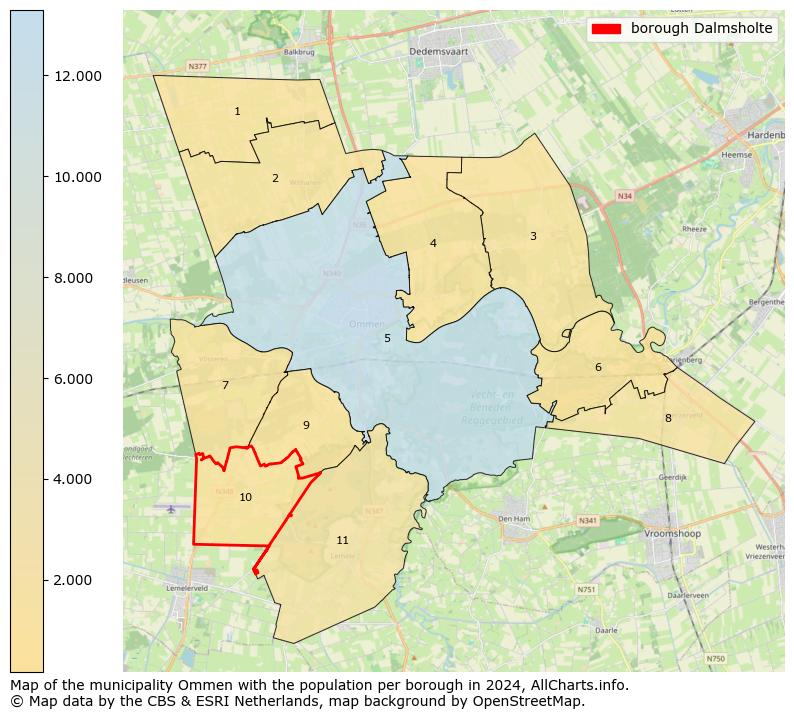 Image of the borough Dalmsholte at the map. This image is used as introduction to this page. This page shows a lot of information about the population in the borough Dalmsholte (such as the distribution by age groups of the residents, the composition of households, whether inhabitants are natives or Dutch with an immigration background, data about the houses (numbers, types, price development, use, type of property, ...) and more (car ownership, energy consumption, ...) based on open data from the Dutch Central Bureau of Statistics and various other sources!