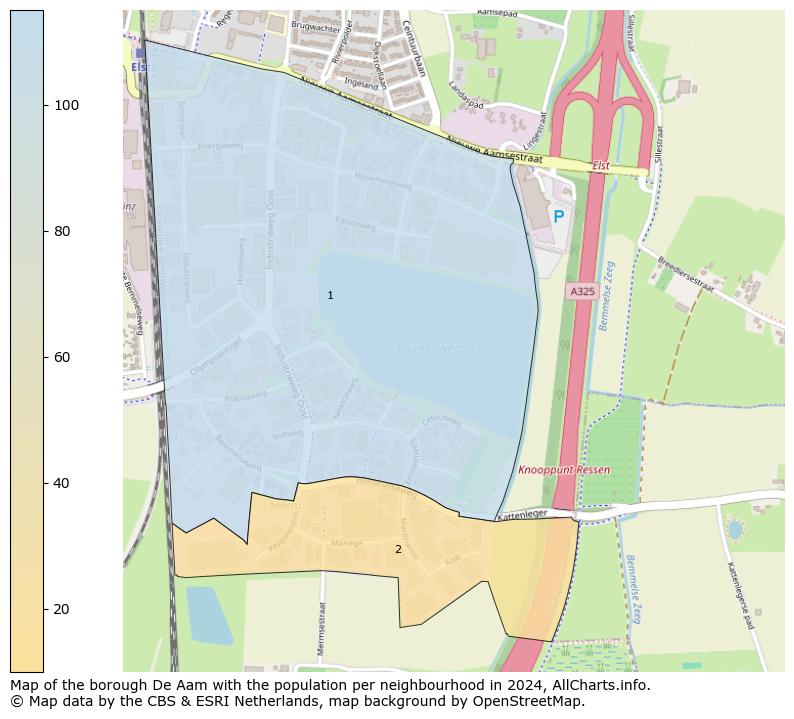 Image of the borough De Aam at the map. This image is used as introduction to this page. This page shows a lot of information about the population in the borough De Aam (such as the distribution by age groups of the residents, the composition of households, whether inhabitants are natives or Dutch with an immigration background, data about the houses (numbers, types, price development, use, type of property, ...) and more (car ownership, energy consumption, ...) based on open data from the Dutch Central Bureau of Statistics and various other sources!