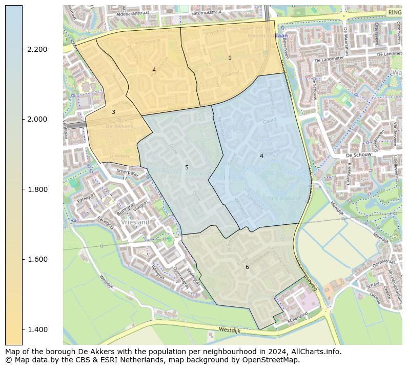 Image of the borough De Akkers at the map. This image is used as introduction to this page. This page shows a lot of information about the population in the borough De Akkers (such as the distribution by age groups of the residents, the composition of households, whether inhabitants are natives or Dutch with an immigration background, data about the houses (numbers, types, price development, use, type of property, ...) and more (car ownership, energy consumption, ...) based on open data from the Dutch Central Bureau of Statistics and various other sources!