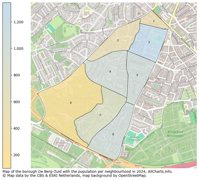 Image of the borough De Berg-Zuid at the map. This image is used as introduction to this page. This page shows a lot of information about the population in the borough De Berg-Zuid (such as the distribution by age groups of the residents, the composition of households, whether inhabitants are natives or Dutch with an immigration background, data about the houses (numbers, types, price development, use, type of property, ...) and more (car ownership, energy consumption, ...) based on open data from the Dutch Central Bureau of Statistics and various other sources!