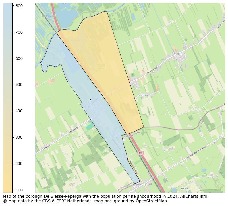 Image of the borough De Blesse-Peperga at the map. This image is used as introduction to this page. This page shows a lot of information about the population in the borough De Blesse-Peperga (such as the distribution by age groups of the residents, the composition of households, whether inhabitants are natives or Dutch with an immigration background, data about the houses (numbers, types, price development, use, type of property, ...) and more (car ownership, energy consumption, ...) based on open data from the Dutch Central Bureau of Statistics and various other sources!