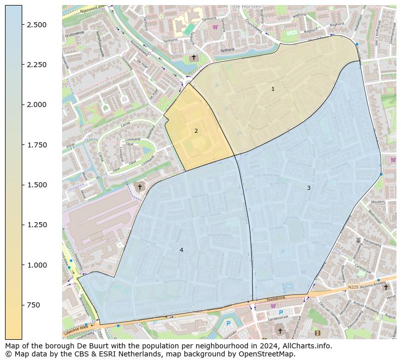 Image of the borough De Buurt at the map. This image is used as introduction to this page. This page shows a lot of information about the population in the borough De Buurt (such as the distribution by age groups of the residents, the composition of households, whether inhabitants are natives or Dutch with an immigration background, data about the houses (numbers, types, price development, use, type of property, ...) and more (car ownership, energy consumption, ...) based on open data from the Dutch Central Bureau of Statistics and various other sources!