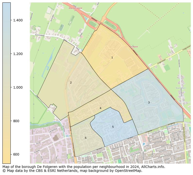 Image of the borough De Folgeren at the map. This image is used as introduction to this page. This page shows a lot of information about the population in the borough De Folgeren (such as the distribution by age groups of the residents, the composition of households, whether inhabitants are natives or Dutch with an immigration background, data about the houses (numbers, types, price development, use, type of property, ...) and more (car ownership, energy consumption, ...) based on open data from the Dutch Central Bureau of Statistics and various other sources!