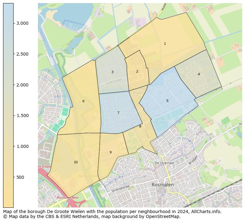 Image of the borough De Groote Wielen at the map. This image is used as introduction to this page. This page shows a lot of information about the population in the borough De Groote Wielen (such as the distribution by age groups of the residents, the composition of households, whether inhabitants are natives or Dutch with an immigration background, data about the houses (numbers, types, price development, use, type of property, ...) and more (car ownership, energy consumption, ...) based on open data from the Dutch Central Bureau of Statistics and various other sources!