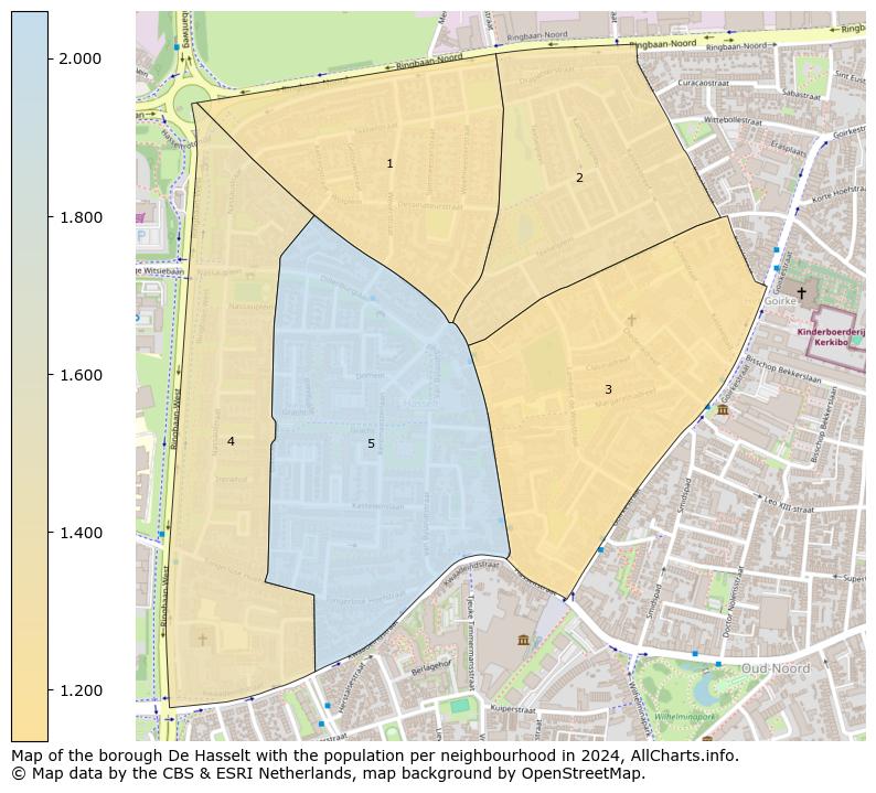 Image of the borough De Hasselt at the map. This image is used as introduction to this page. This page shows a lot of information about the population in the borough De Hasselt (such as the distribution by age groups of the residents, the composition of households, whether inhabitants are natives or Dutch with an immigration background, data about the houses (numbers, types, price development, use, type of property, ...) and more (car ownership, energy consumption, ...) based on open data from the Dutch Central Bureau of Statistics and various other sources!