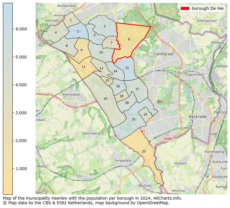 Image of the borough De Hei at the map. This image is used as introduction to this page. This page shows a lot of information about the population in the borough De Hei (such as the distribution by age groups of the residents, the composition of households, whether inhabitants are natives or Dutch with an immigration background, data about the houses (numbers, types, price development, use, type of property, ...) and more (car ownership, energy consumption, ...) based on open data from the Dutch Central Bureau of Statistics and various other sources!