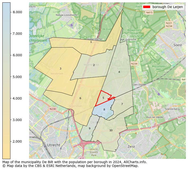 Image of the borough De Leijen at the map. This image is used as introduction to this page. This page shows a lot of information about the population in the borough De Leijen (such as the distribution by age groups of the residents, the composition of households, whether inhabitants are natives or Dutch with an immigration background, data about the houses (numbers, types, price development, use, type of property, ...) and more (car ownership, energy consumption, ...) based on open data from the Dutch Central Bureau of Statistics and various other sources!