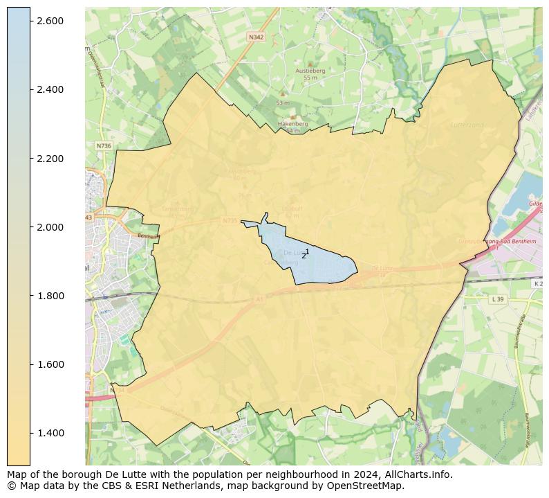 Image of the borough De Lutte at the map. This image is used as introduction to this page. This page shows a lot of information about the population in the borough De Lutte (such as the distribution by age groups of the residents, the composition of households, whether inhabitants are natives or Dutch with an immigration background, data about the houses (numbers, types, price development, use, type of property, ...) and more (car ownership, energy consumption, ...) based on open data from the Dutch Central Bureau of Statistics and various other sources!