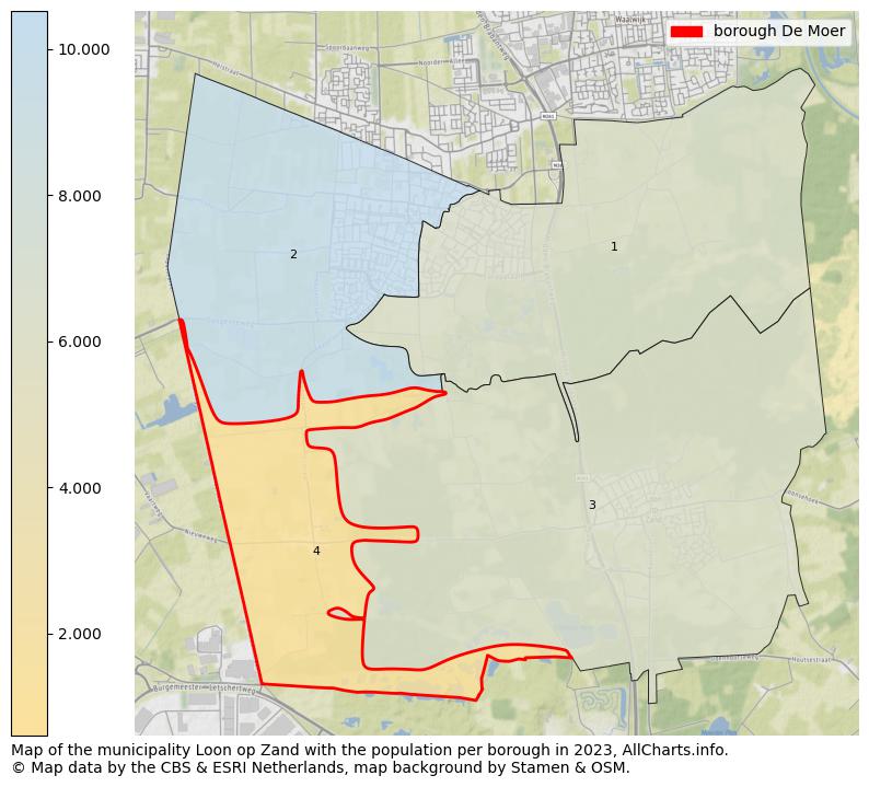 Map of the municipality Loon op Zand with the population per borough in 2023. This page shows a lot of information about residents (such as the distribution by age groups, family composition, gender, native or Dutch with an immigration background, ...), homes (numbers, types, price development, use, type of property, ...) and more (car ownership, energy consumption, ...) based on open data from the Dutch Central Bureau of Statistics and various other sources!