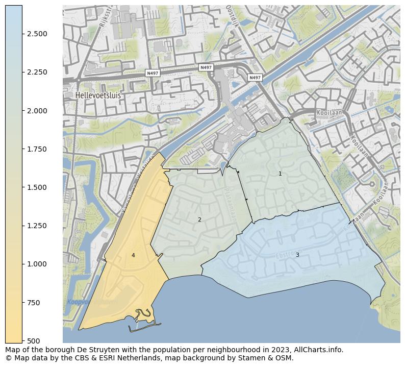 Map of the borough De Struyten with the population per neighbourhood in 2023. This page shows a lot of information about residents (such as the distribution by age groups, family composition, gender, native or Dutch with an immigration background, ...), homes (numbers, types, price development, use, type of property, ...) and more (car ownership, energy consumption, ...) based on open data from the Dutch Central Bureau of Statistics and various other sources!