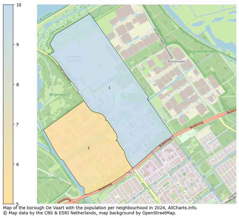 Image of the borough De Vaart at the map. This image is used as introduction to this page. This page shows a lot of information about the population in the borough De Vaart (such as the distribution by age groups of the residents, the composition of households, whether inhabitants are natives or Dutch with an immigration background, data about the houses (numbers, types, price development, use, type of property, ...) and more (car ownership, energy consumption, ...) based on open data from the Dutch Central Bureau of Statistics and various other sources!