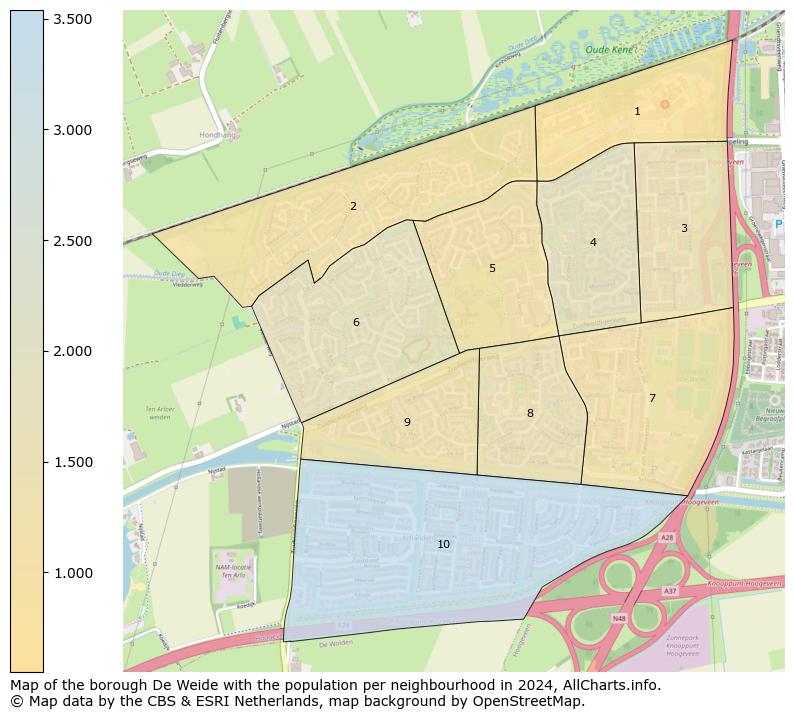 Image of the borough De Weide at the map. This image is used as introduction to this page. This page shows a lot of information about the population in the borough De Weide (such as the distribution by age groups of the residents, the composition of households, whether inhabitants are natives or Dutch with an immigration background, data about the houses (numbers, types, price development, use, type of property, ...) and more (car ownership, energy consumption, ...) based on open data from the Dutch Central Bureau of Statistics and various other sources!