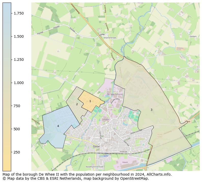 Image of the borough De Whee II at the map. This image is used as introduction to this page. This page shows a lot of information about the population in the borough De Whee II (such as the distribution by age groups of the residents, the composition of households, whether inhabitants are natives or Dutch with an immigration background, data about the houses (numbers, types, price development, use, type of property, ...) and more (car ownership, energy consumption, ...) based on open data from the Dutch Central Bureau of Statistics and various other sources!