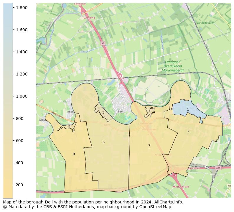 Image of the borough Deil at the map. This image is used as introduction to this page. This page shows a lot of information about the population in the borough Deil (such as the distribution by age groups of the residents, the composition of households, whether inhabitants are natives or Dutch with an immigration background, data about the houses (numbers, types, price development, use, type of property, ...) and more (car ownership, energy consumption, ...) based on open data from the Dutch Central Bureau of Statistics and various other sources!