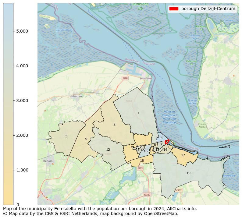 Image of the borough Delfzijl-Centrum at the map. This image is used as introduction to this page. This page shows a lot of information about the population in the borough Delfzijl-Centrum (such as the distribution by age groups of the residents, the composition of households, whether inhabitants are natives or Dutch with an immigration background, data about the houses (numbers, types, price development, use, type of property, ...) and more (car ownership, energy consumption, ...) based on open data from the Dutch Central Bureau of Statistics and various other sources!