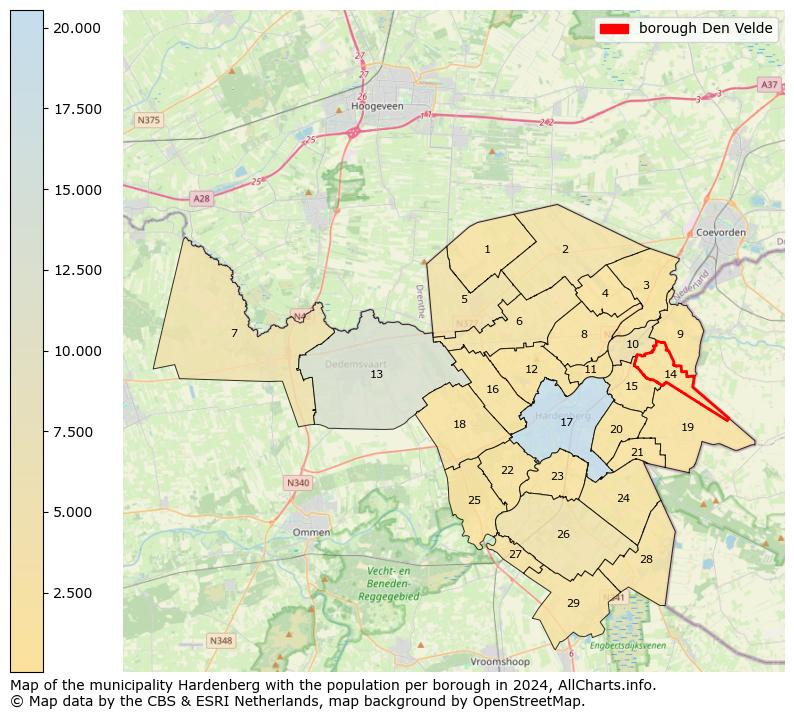 Image of the borough Den Velde at the map. This image is used as introduction to this page. This page shows a lot of information about the population in the borough Den Velde (such as the distribution by age groups of the residents, the composition of households, whether inhabitants are natives or Dutch with an immigration background, data about the houses (numbers, types, price development, use, type of property, ...) and more (car ownership, energy consumption, ...) based on open data from the Dutch Central Bureau of Statistics and various other sources!