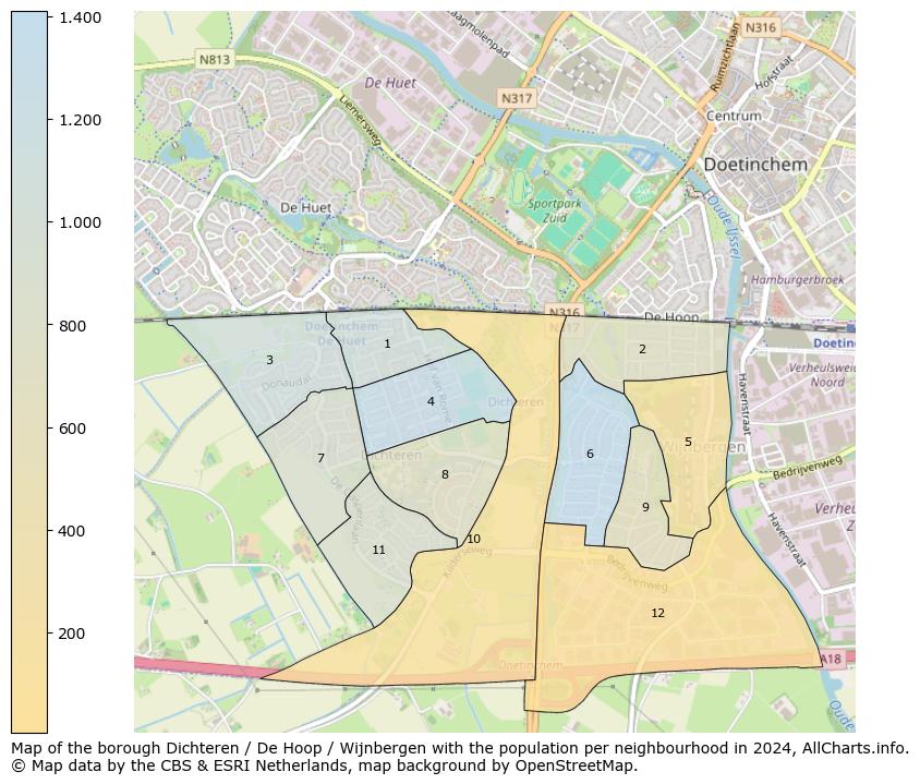 Image of the borough Dichteren / De Hoop / Wijnbergen at the map. This image is used as introduction to this page. This page shows a lot of information about the population in the borough Dichteren / De Hoop / Wijnbergen (such as the distribution by age groups of the residents, the composition of households, whether inhabitants are natives or Dutch with an immigration background, data about the houses (numbers, types, price development, use, type of property, ...) and more (car ownership, energy consumption, ...) based on open data from the Dutch Central Bureau of Statistics and various other sources!