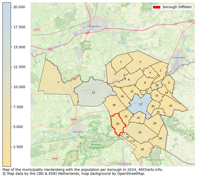 Image of the borough Diffelen at the map. This image is used as introduction to this page. This page shows a lot of information about the population in the borough Diffelen (such as the distribution by age groups of the residents, the composition of households, whether inhabitants are natives or Dutch with an immigration background, data about the houses (numbers, types, price development, use, type of property, ...) and more (car ownership, energy consumption, ...) based on open data from the Dutch Central Bureau of Statistics and various other sources!