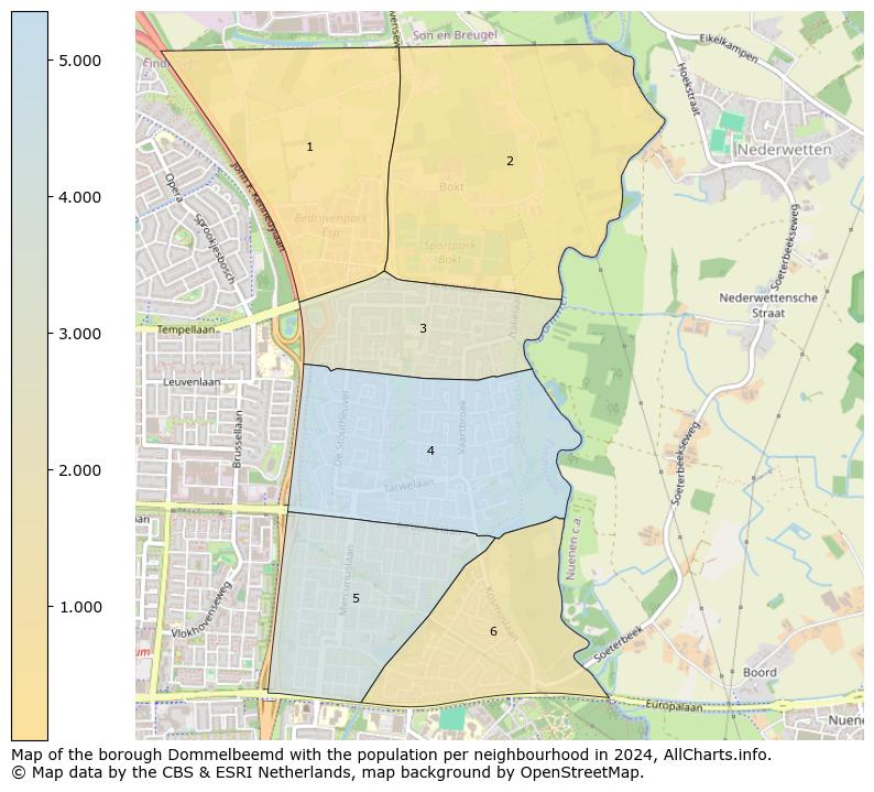 Image of the borough Dommelbeemd at the map. This image is used as introduction to this page. This page shows a lot of information about the population in the borough Dommelbeemd (such as the distribution by age groups of the residents, the composition of households, whether inhabitants are natives or Dutch with an immigration background, data about the houses (numbers, types, price development, use, type of property, ...) and more (car ownership, energy consumption, ...) based on open data from the Dutch Central Bureau of Statistics and various other sources!