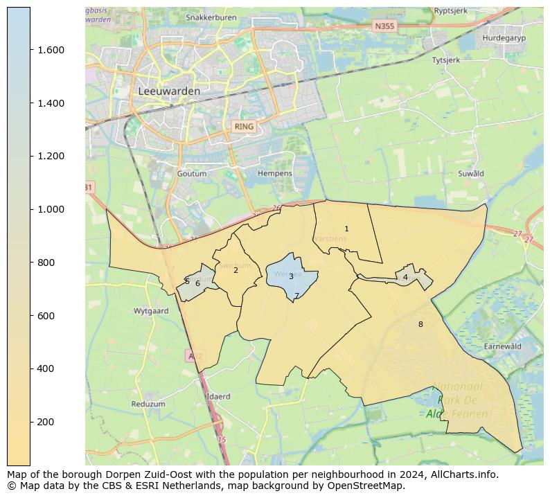 Image of the borough Dorpen Zuid-Oost at the map. This image is used as introduction to this page. This page shows a lot of information about the population in the borough Dorpen Zuid-Oost (such as the distribution by age groups of the residents, the composition of households, whether inhabitants are natives or Dutch with an immigration background, data about the houses (numbers, types, price development, use, type of property, ...) and more (car ownership, energy consumption, ...) based on open data from the Dutch Central Bureau of Statistics and various other sources!