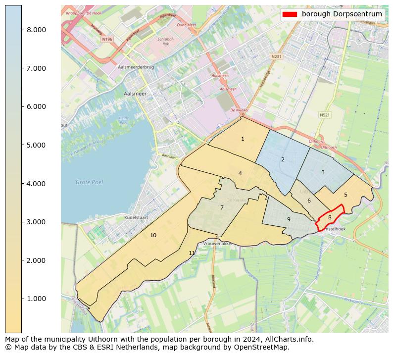 Image of the borough Dorpscentrum at the map. This image is used as introduction to this page. This page shows a lot of information about the population in the borough Dorpscentrum (such as the distribution by age groups of the residents, the composition of households, whether inhabitants are natives or Dutch with an immigration background, data about the houses (numbers, types, price development, use, type of property, ...) and more (car ownership, energy consumption, ...) based on open data from the Dutch Central Bureau of Statistics and various other sources!