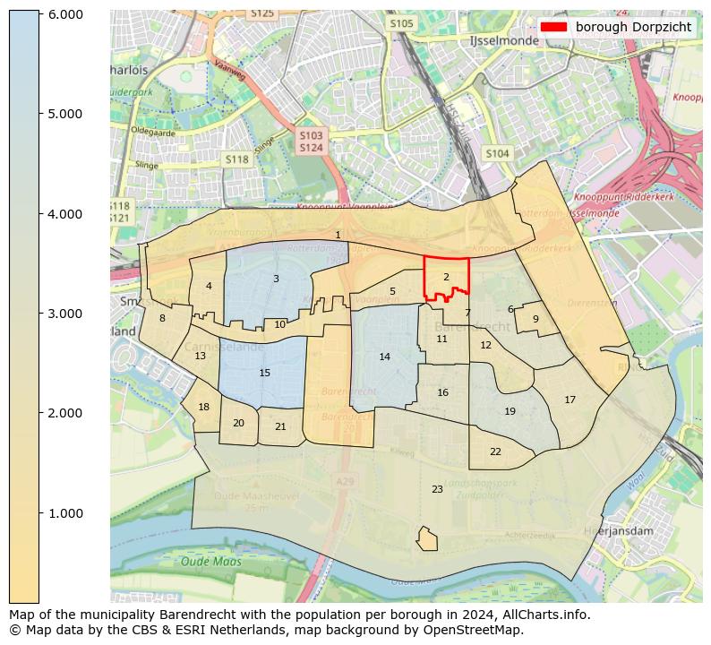 Image of the borough Dorpzicht at the map. This image is used as introduction to this page. This page shows a lot of information about the population in the borough Dorpzicht (such as the distribution by age groups of the residents, the composition of households, whether inhabitants are natives or Dutch with an immigration background, data about the houses (numbers, types, price development, use, type of property, ...) and more (car ownership, energy consumption, ...) based on open data from the Dutch Central Bureau of Statistics and various other sources!