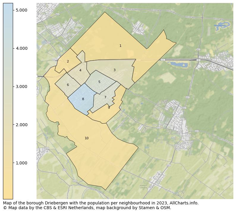 Map of the borough Driebergen with the population per neighbourhood in 2023. This page shows a lot of information about residents (such as the distribution by age groups, family composition, gender, native or Dutch with an immigration background, ...), homes (numbers, types, price development, use, type of property, ...) and more (car ownership, energy consumption, ...) based on open data from the Dutch Central Bureau of Statistics and various other sources!