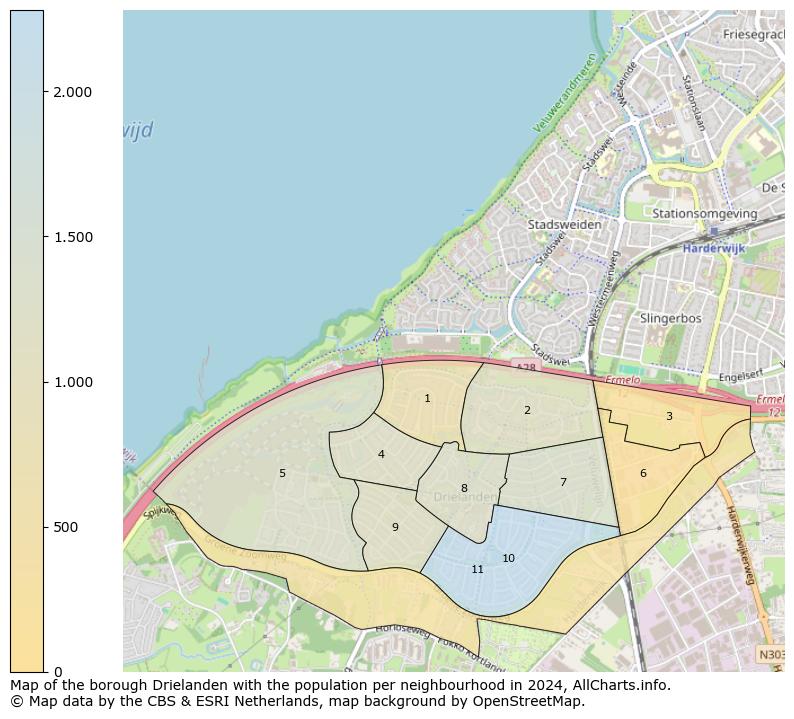 Image of the borough Drielanden at the map. This image is used as introduction to this page. This page shows a lot of information about the population in the borough Drielanden (such as the distribution by age groups of the residents, the composition of households, whether inhabitants are natives or Dutch with an immigration background, data about the houses (numbers, types, price development, use, type of property, ...) and more (car ownership, energy consumption, ...) based on open data from the Dutch Central Bureau of Statistics and various other sources!