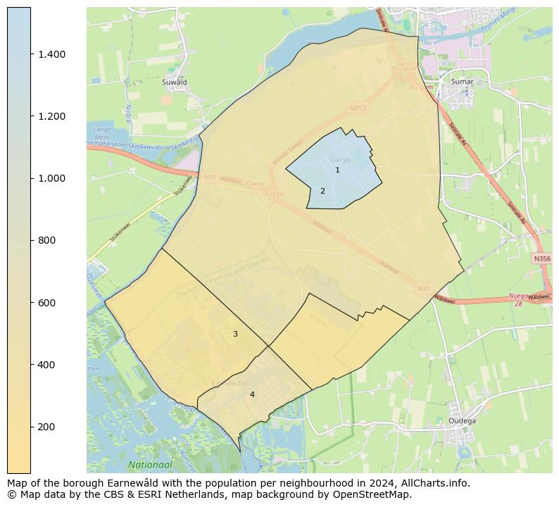 Image of the borough Earnewâld at the map. This image is used as introduction to this page. This page shows a lot of information about the population in the borough Earnewâld (such as the distribution by age groups of the residents, the composition of households, whether inhabitants are natives or Dutch with an immigration background, data about the houses (numbers, types, price development, use, type of property, ...) and more (car ownership, energy consumption, ...) based on open data from the Dutch Central Bureau of Statistics and various other sources!