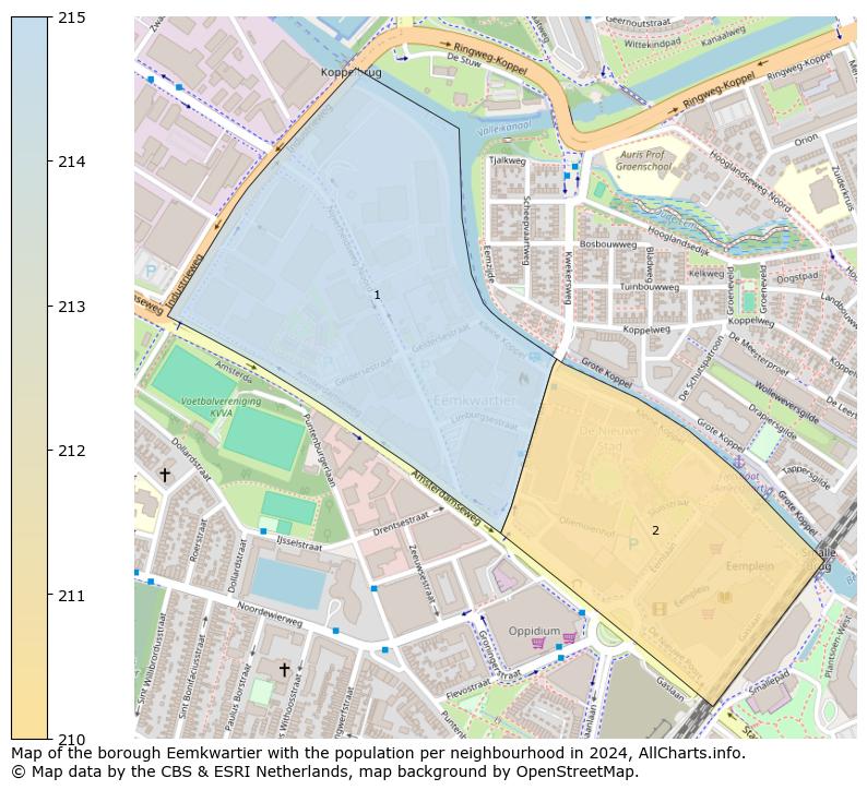 Image of the borough Eemkwartier at the map. This image is used as introduction to this page. This page shows a lot of information about the population in the borough Eemkwartier (such as the distribution by age groups of the residents, the composition of households, whether inhabitants are natives or Dutch with an immigration background, data about the houses (numbers, types, price development, use, type of property, ...) and more (car ownership, energy consumption, ...) based on open data from the Dutch Central Bureau of Statistics and various other sources!