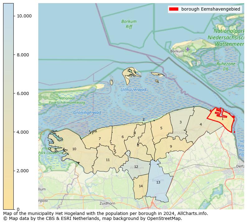 Image of the borough Eemshavengebied at the map. This image is used as introduction to this page. This page shows a lot of information about the population in the borough Eemshavengebied (such as the distribution by age groups of the residents, the composition of households, whether inhabitants are natives or Dutch with an immigration background, data about the houses (numbers, types, price development, use, type of property, ...) and more (car ownership, energy consumption, ...) based on open data from the Dutch Central Bureau of Statistics and various other sources!