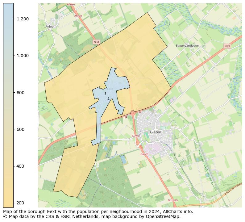 Image of the borough Eext at the map. This image is used as introduction to this page. This page shows a lot of information about the population in the borough Eext (such as the distribution by age groups of the residents, the composition of households, whether inhabitants are natives or Dutch with an immigration background, data about the houses (numbers, types, price development, use, type of property, ...) and more (car ownership, energy consumption, ...) based on open data from the Dutch Central Bureau of Statistics and various other sources!