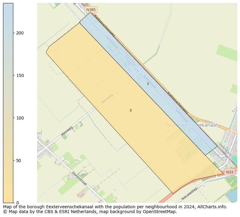 Image of the borough Eexterveenschekanaal at the map. This image is used as introduction to this page. This page shows a lot of information about the population in the borough Eexterveenschekanaal (such as the distribution by age groups of the residents, the composition of households, whether inhabitants are natives or Dutch with an immigration background, data about the houses (numbers, types, price development, use, type of property, ...) and more (car ownership, energy consumption, ...) based on open data from the Dutch Central Bureau of Statistics and various other sources!