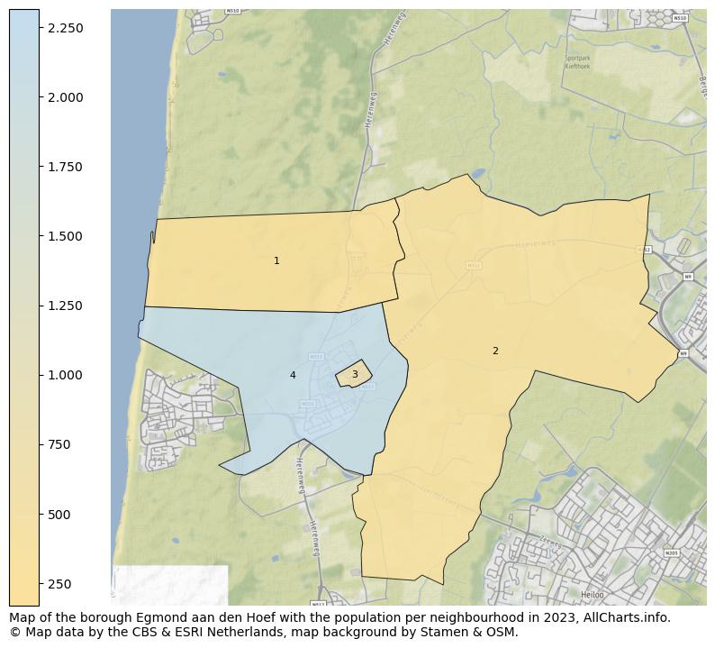 Map of the borough Egmond aan den Hoef with the population per neighbourhood in 2022. This page shows a lot of information about residents (such as the distribution by age groups, family composition, gender, native or Dutch with an immigration background, ...), homes (numbers, types, price development, use, type of property, ...) and more (car ownership, energy consumption, ...) based on open data from the Dutch Central Bureau of Statistics and various other sources!
