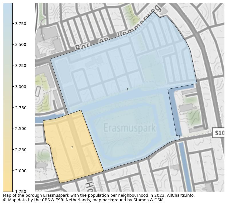 Map Borough Erasmuspark Amsterdam 