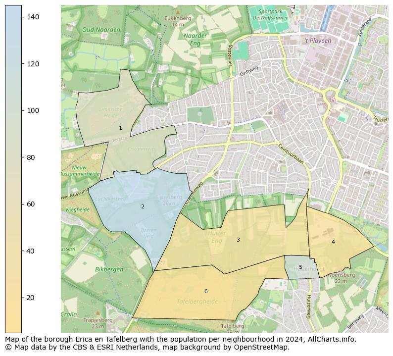 Image of the borough Erica en Tafelberg at the map. This image is used as introduction to this page. This page shows a lot of information about the population in the borough Erica en Tafelberg (such as the distribution by age groups of the residents, the composition of households, whether inhabitants are natives or Dutch with an immigration background, data about the houses (numbers, types, price development, use, type of property, ...) and more (car ownership, energy consumption, ...) based on open data from the Dutch Central Bureau of Statistics and various other sources!